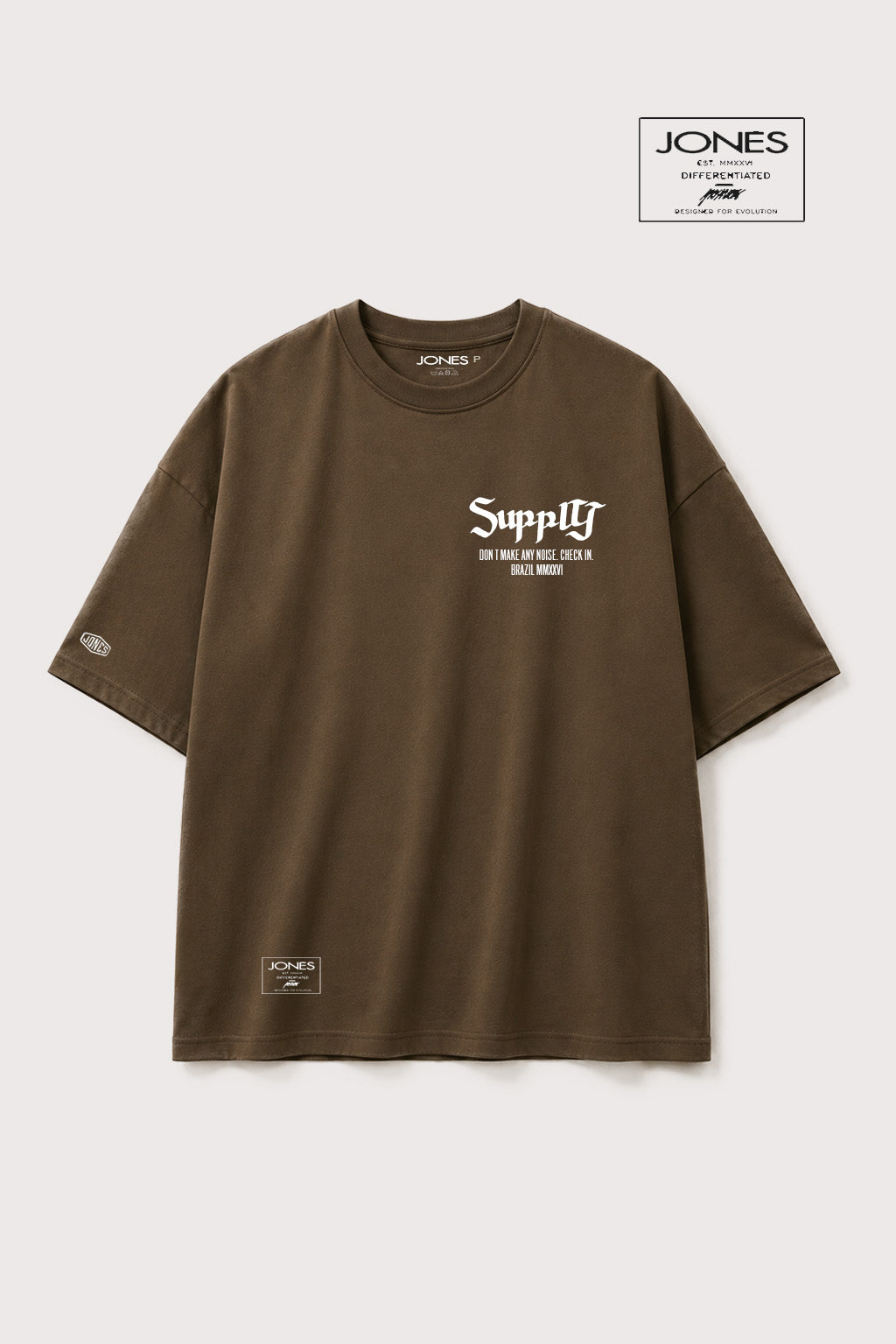 Camiseta Oversized Supply Marrom