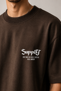 Camiseta Oversized Supply Marrom